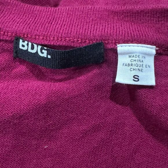 Urban Outfitters BDG Maroon Button Up Cardigan Sweater Women’s Small - Picture 3 of 3